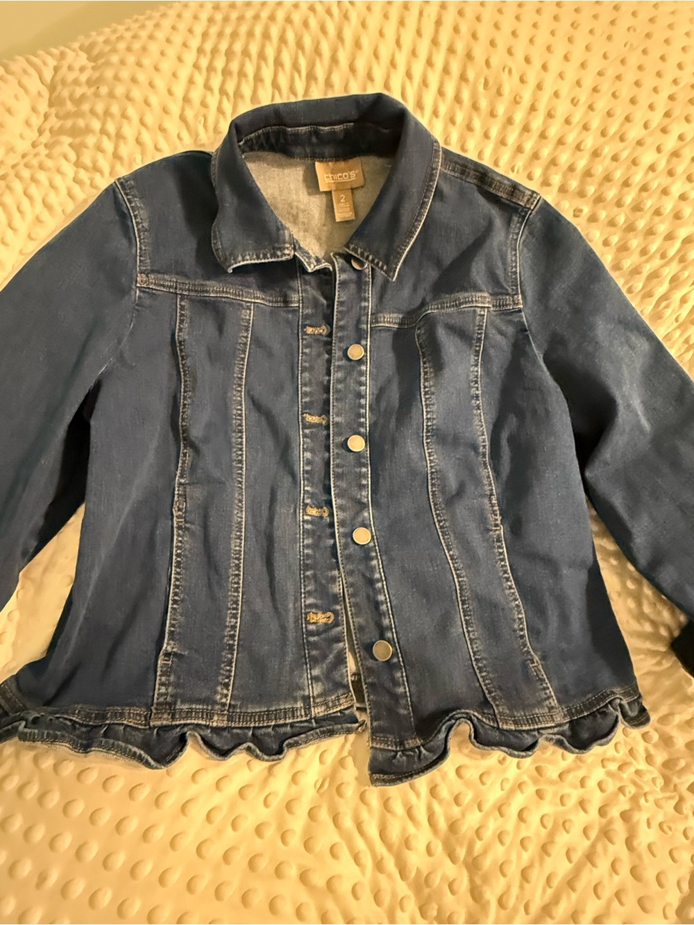 Chico’s denim jacket size 2